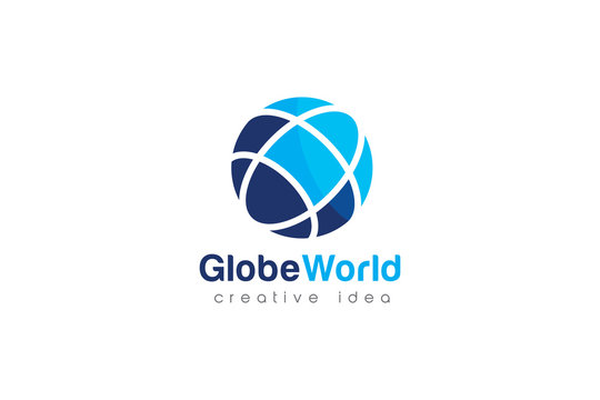 Creative Globe Concept Logo Design Template