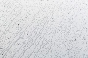 Stains on the car from the autumn rain