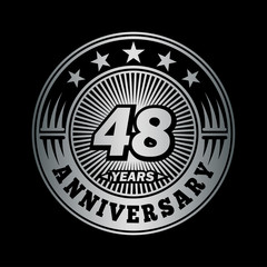 48 years anniversary celebration logo design. Vector and illustration.