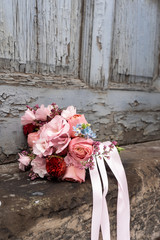 floral bouquet textured wall