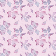 Leaves seamless pattern. Artistic background.