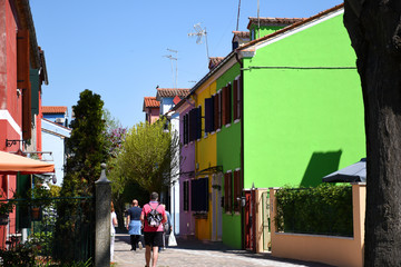 Fototapeta na wymiar Cityscape pictures of the lovely, stunning, fresh, vibrant and super colorful picturesque Burano