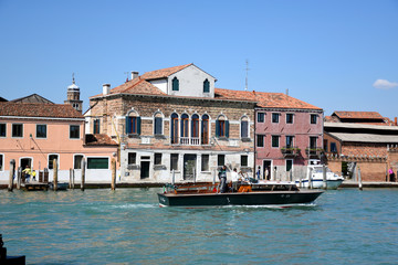 The famous Murano glass-making, glass art island