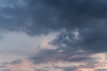 Fototapeta premium Scenic Sunset Sky and Cloudy Sky over Dubai , United Arab Emirates