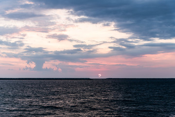 Scenic Sunset Sky and Cloudy Sky over Dubai , United Arab Emirates