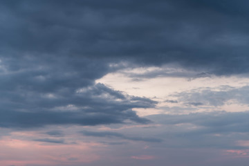 Scenic Sunset Sky and Cloudy Sky over Dubai , United Arab Emirates