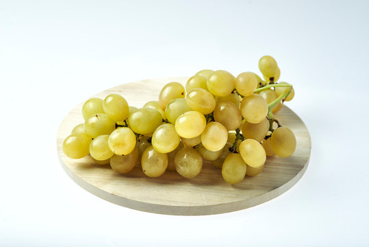 Cluster of grapes isolated on white background