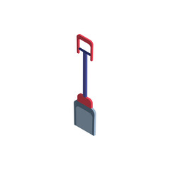 cute shovel on white background