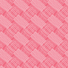 modern pink and white seamless organic plaid pattern tile. for textile , fabric, backgrounds, wallpapers, backdrops, print, cover and creative surface designs. 