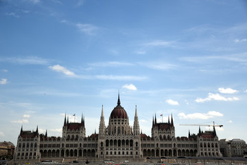 The Hungarian Parliament Building also known as the Parliament of Budapest after its location is...