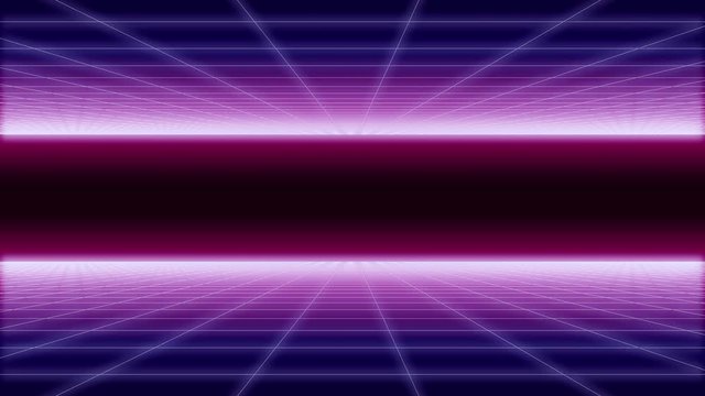 synthwave net and 2 sides horizontal Background 3d