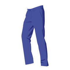 Pants blue realistic vector illustration isolated
