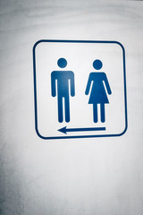 Mann und Frau Symbole zum WC