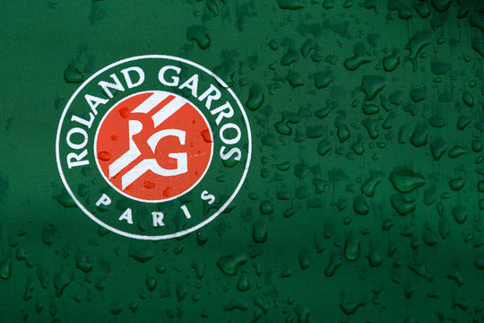 Paris, Tennis French Open 2015, brand and logo of Roland Garros