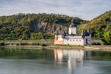 Pfalzgrafenstein castle in the middle rhine valley, germany