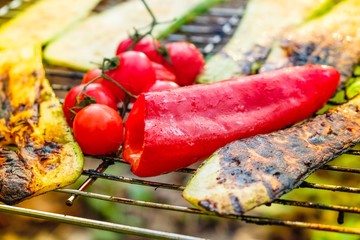 Vegetables grill marinade bbq healthy,  dish meal.