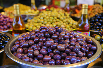 Olives in a market