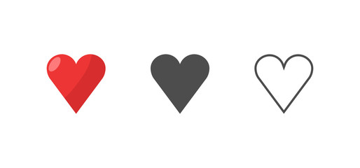 Like and Heart icon. Valentine's day love hearts.