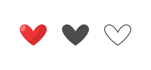 Like and Heart icon. Valentine's day love hearts.