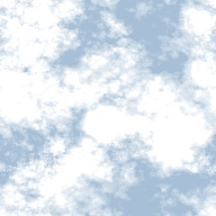 White clouds and blue sky seamless stock illustration.