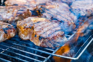 Summer nature grill bbq meat,  concept cooking.