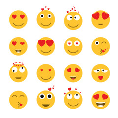Love eyes emoticons