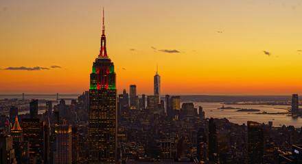 Fototapeta na wymiar New York City Sunset