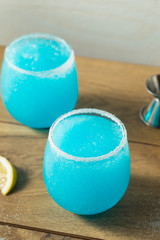 Homemade Frozen Blue Jack Frost Cocktail