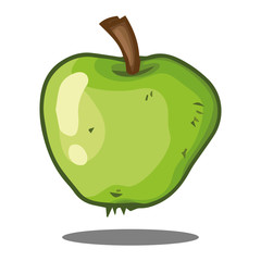 Apple icon. Vector illustration of an apple. Hand drawn apple with a sprig.