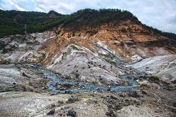 HDR of Hell's Valley hot spring, Noboribetsu, Hokkaido