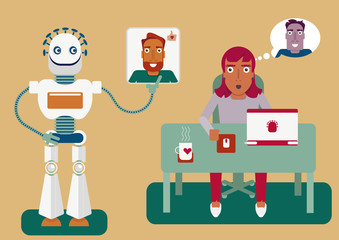 Artificial intelligence knows better. How a neural network is analysing us and offers a better decision based on results and algorithms. A robot offers a better match for you