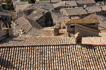 Red and orange rooftops of Bolsena, Viterbo, Italy. 