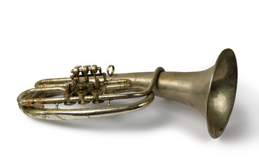 Obraz premium Old vintage French horn