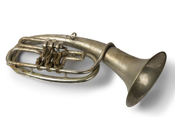 Obraz na płótnie Canvas Old vintage French horn