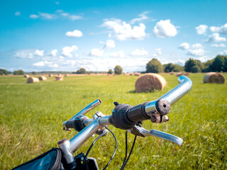 Fototapeta na wymiar Travelling by bicycle.