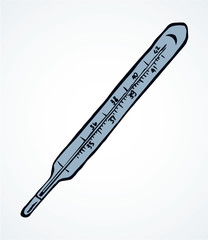 Thermometer for measuring temperature. Vector drawing