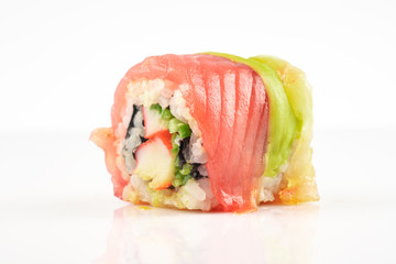 Far east food sushi on white background