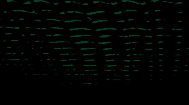 Short paralel green lines on a black background