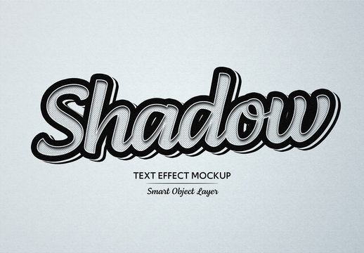 Black Pop Art Shadow Text Effect