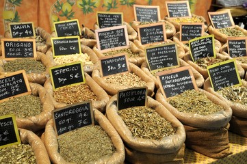 Spices in a christmas market