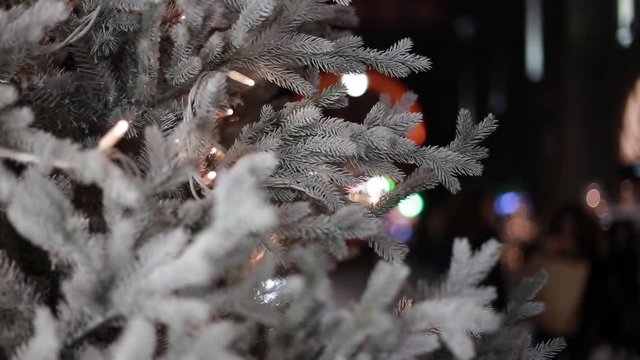  Shopping street at Christmas time