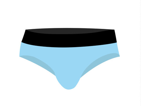 Briefs blue realistic vector illustration isolated