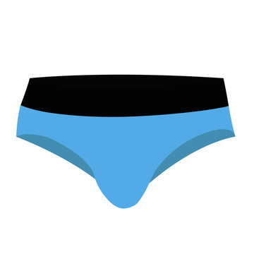 Briefs blue realistic vector illustration isolated