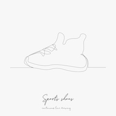 continuous line drawing. sports shoes. simple vector illustration. sports shoes concept hand drawing sketch line.