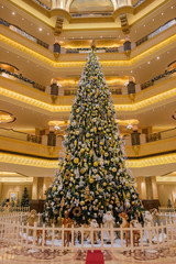 Big Christmas tree in Abu Dhabi. UAE.