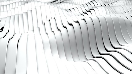 3d Rendering from White Waves