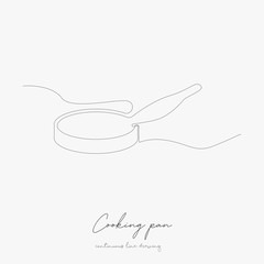 continuous line drawing. cooking pan. simple vector illustration. cooking pan concept hand drawing sketch line.