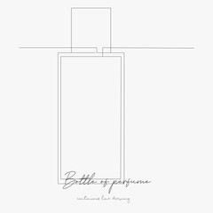 continuous line drawing. bottle of perfume. simple vector illustration. bottle of perfume concept hand drawing sketch line.