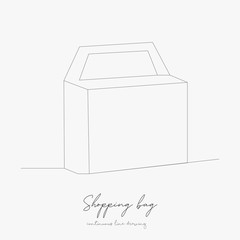 continuous line drawing. shopping bag. simple vector illustration. shopping bag concept hand drawing sketch line.