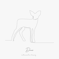 continuous line drawing. deer. simple vector illustration. deer concept hand drawing sketch line.
